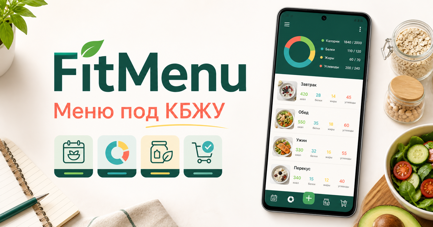 FitMenu - меню под КБЖУ